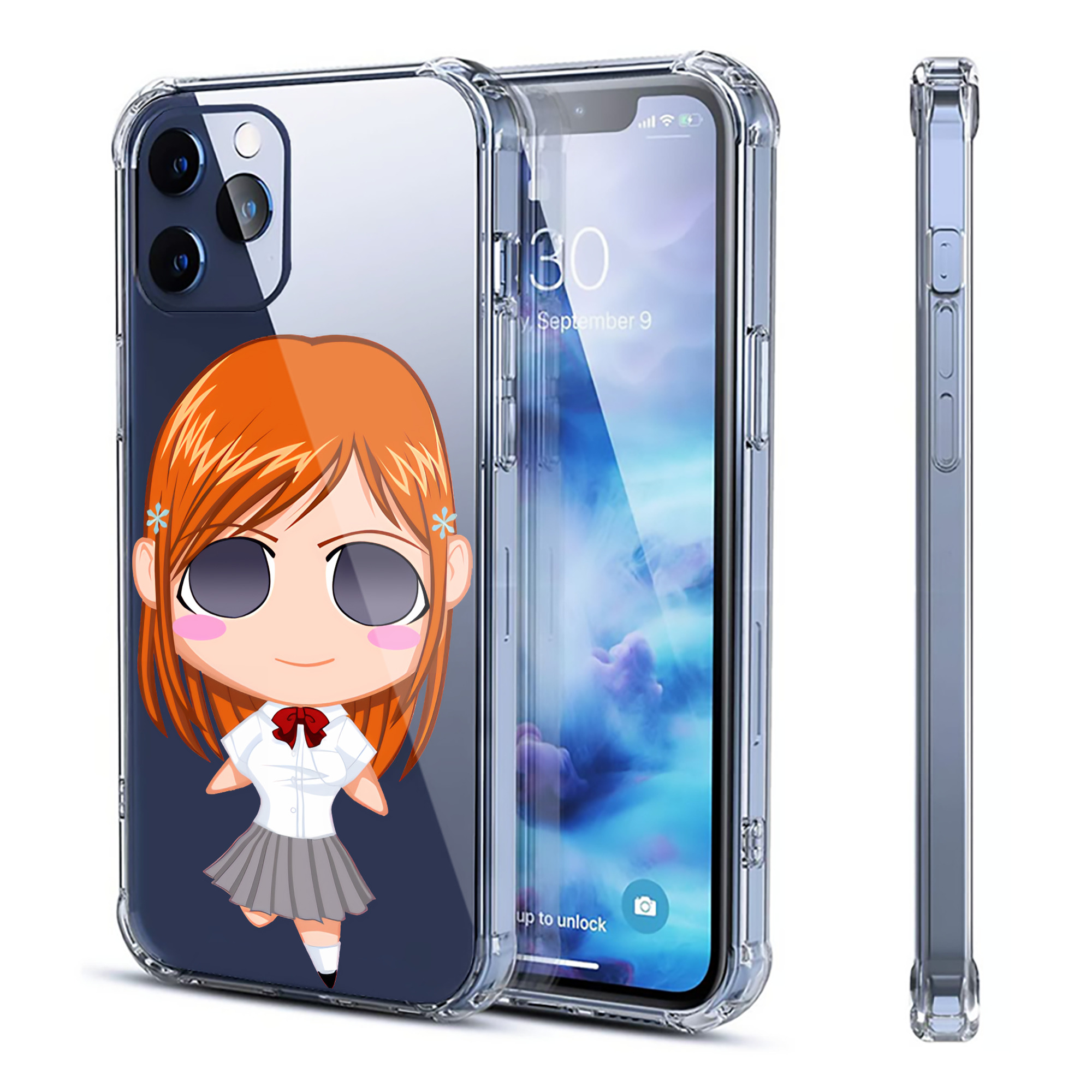 （画像用） ブリーチ 井上織姫（いのうえおりひめ） BLEACH Inoue Orihime 【iPhone 12シリーズ対応】透明スマホケース（クリアソフトケース）